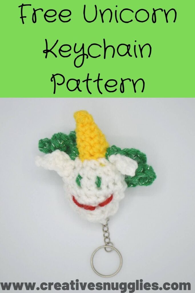 unicorn keychain free crochet pattern